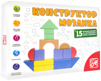 Конструктор-мозаика 15 больших деталей из дерева